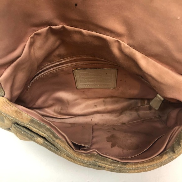 COACH HANDBAG PURSE KRISTIN IKAT OP ART SIGNATURE HOBO 17083 GRAY SHIMMER - Picture 11 of 15